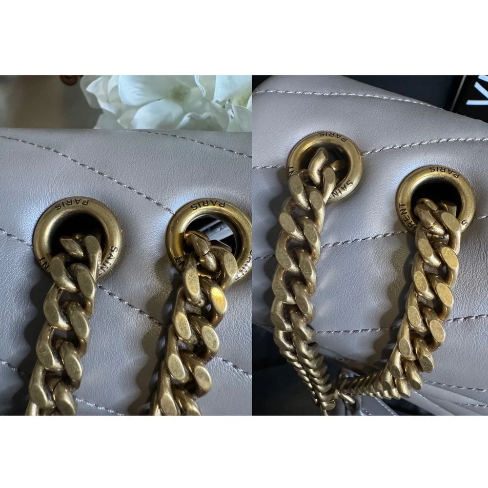 ❌SOLD❌⭐️NEW, SOLD OUT⭐️SAINT LAURENT LOULOU LARGE IN QUILTED LEATHER - Picture 14 of 17